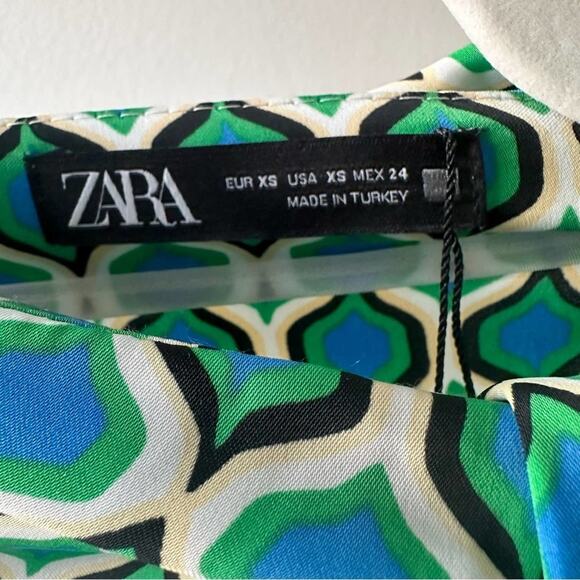 NWT ZARA GEOMETRIC PRINT MIDI SKIRT - Picture 7 of 16